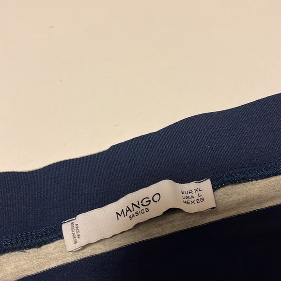 Mango Blue and Grey Striped Stretch Cotton Maxi Skirt - Women’s Size XL - Picture 6 of 9